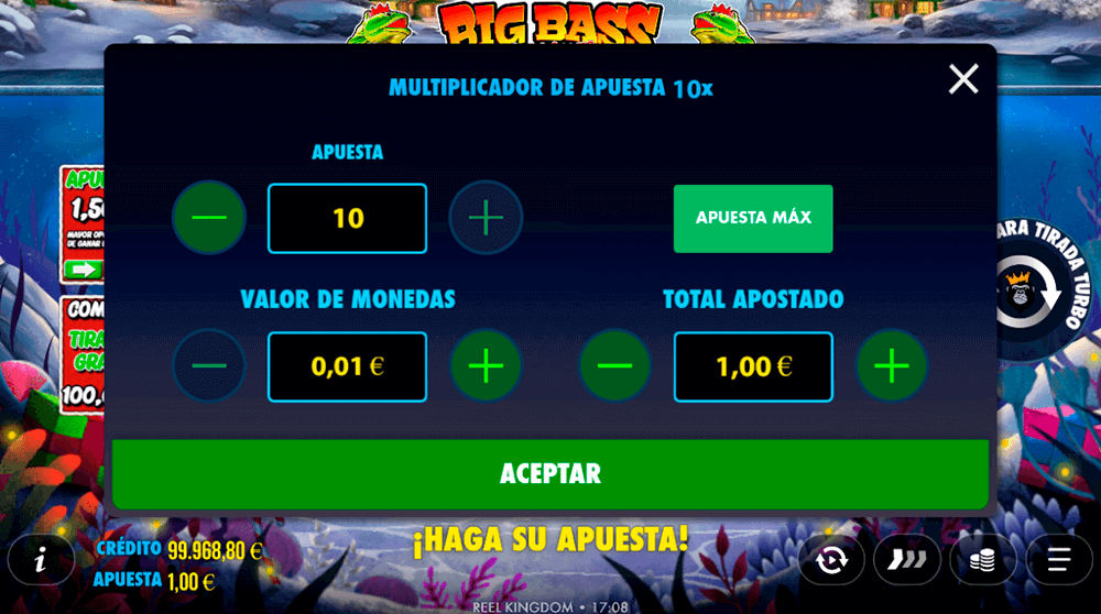 Realizar la apuesta en Big Bass Christmas Bash Realizar la apuesta en Big Bass Christmas Bash